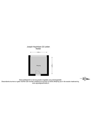 Floorplan - Joseph Haydnlaan 22, 2324 AS Leiden